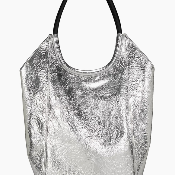 Rag & bone remi crinkle metallic shopper tote bag - Picture 3 of 4